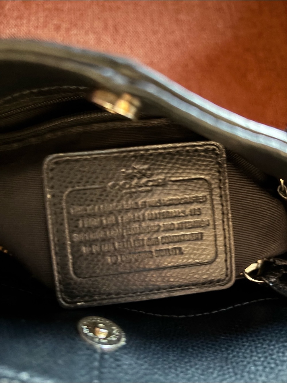 Coach Black Pebbled Leather Satchel Purse Handbag - Picture 6 of 16
